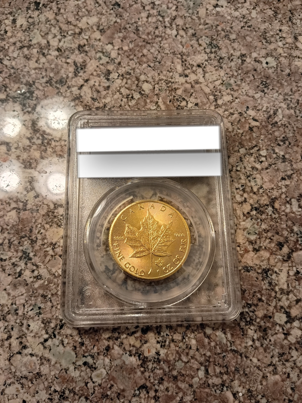 Gold Maple Leaf Coin Display Capsule - Gold Color Coin Included